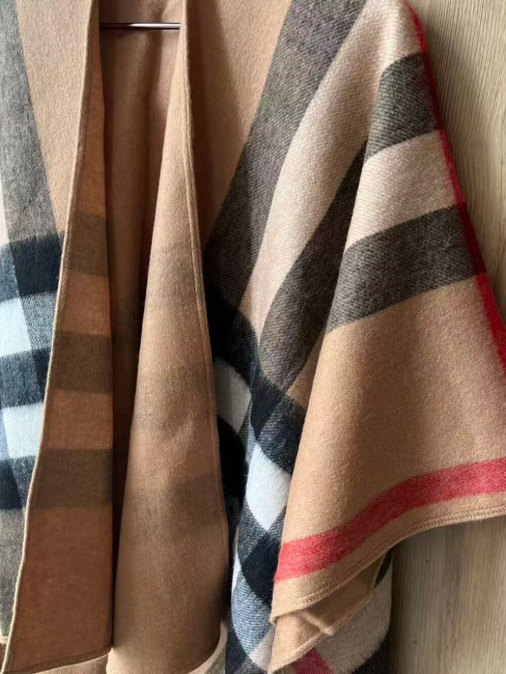 Burberry Cashmere Reversible Check Cape - Picture 3 of 9